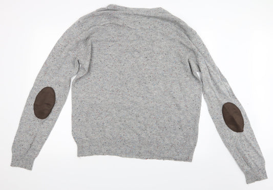 Divided by H&M Mens Grey  Knit Pullover Jumper Size XL