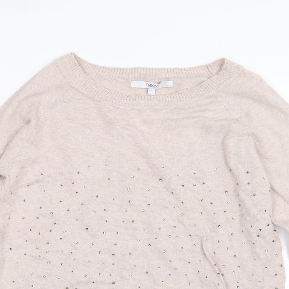 NEXT Womens Grey  Knit Pullover Jumper Size 12