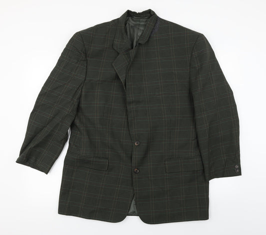 Berkertex  Mens Green Check  Jacket Blazer Size 38