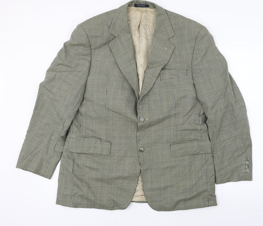 Marks and Spencer  Mens Beige Check  Jacket Blazer Size 42