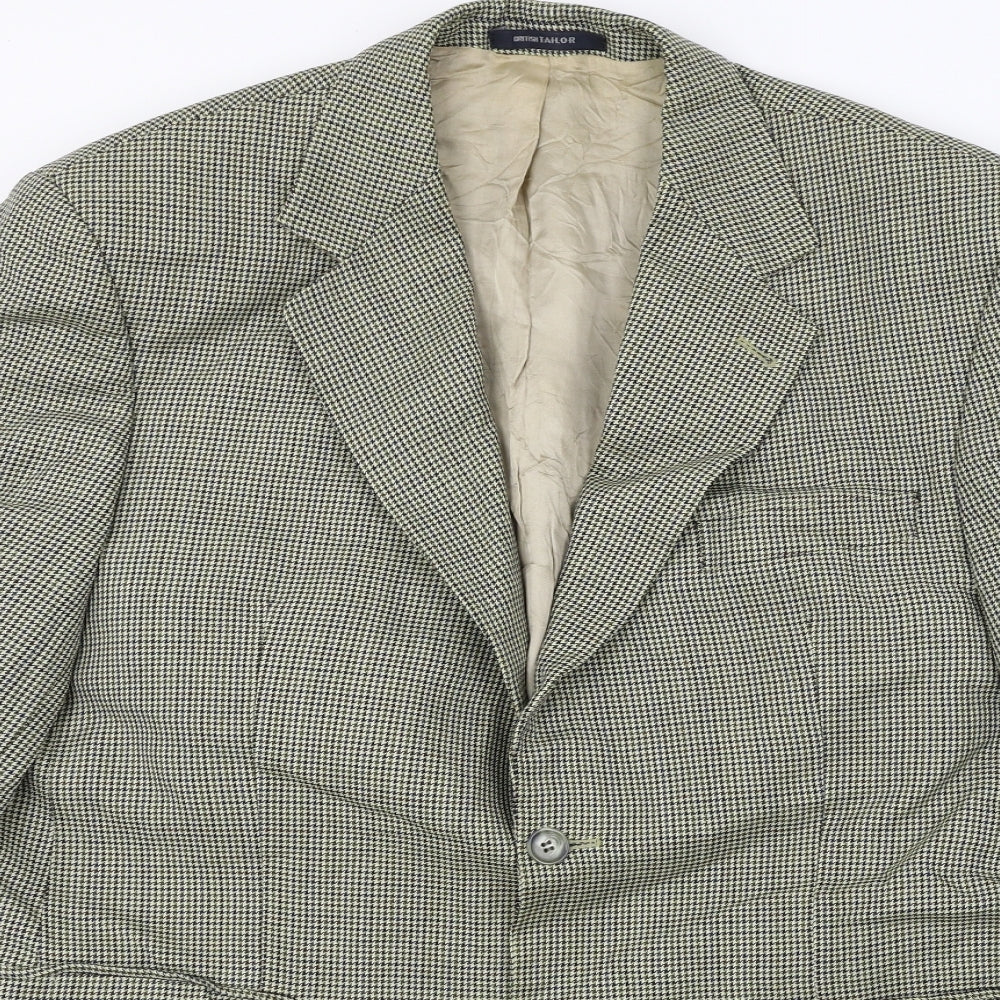 Marks and Spencer  Mens Beige Check  Jacket Blazer Size 42
