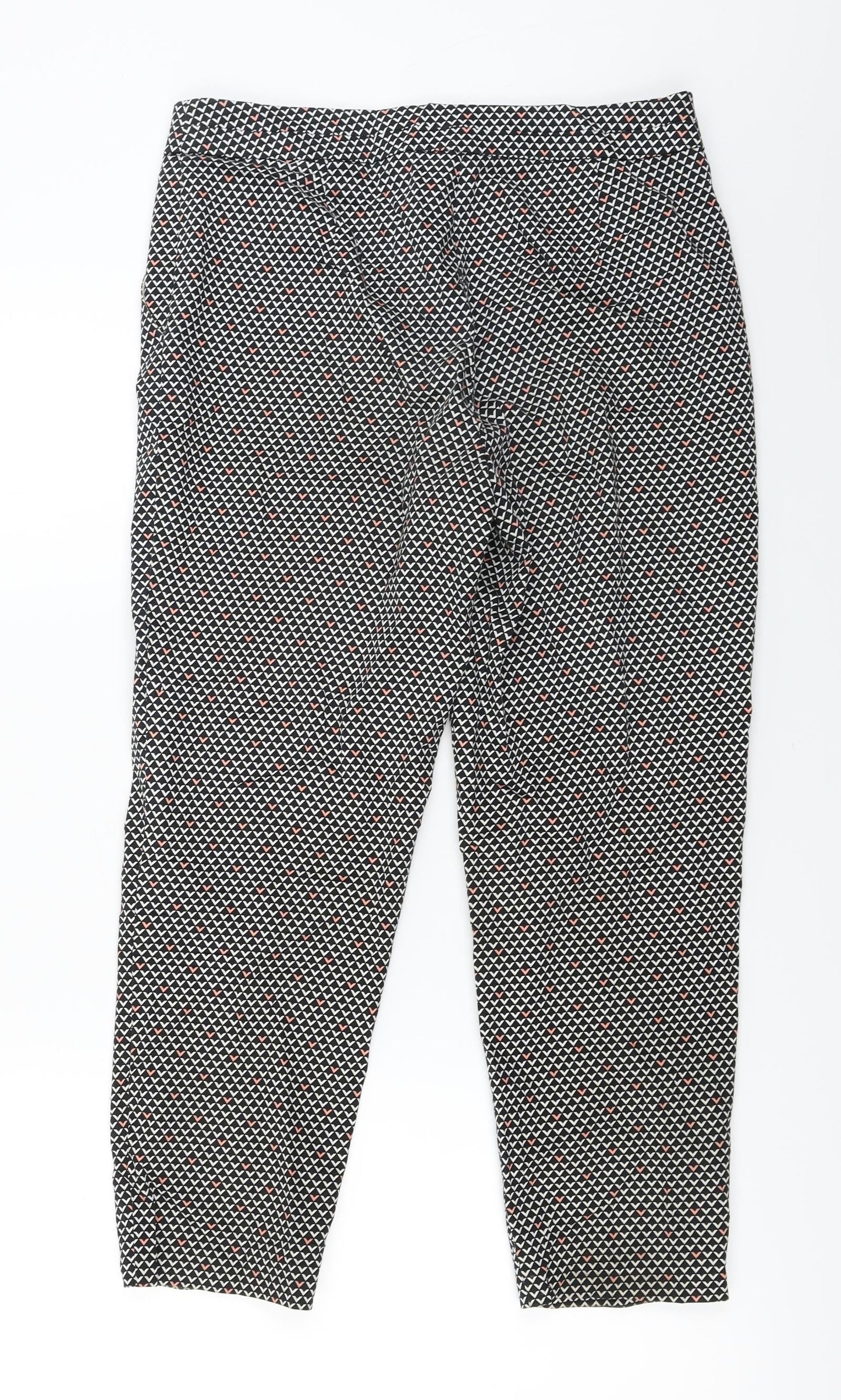 Marks and Spencer Womens Black Herringbone  Trousers  Size 10 L22 in