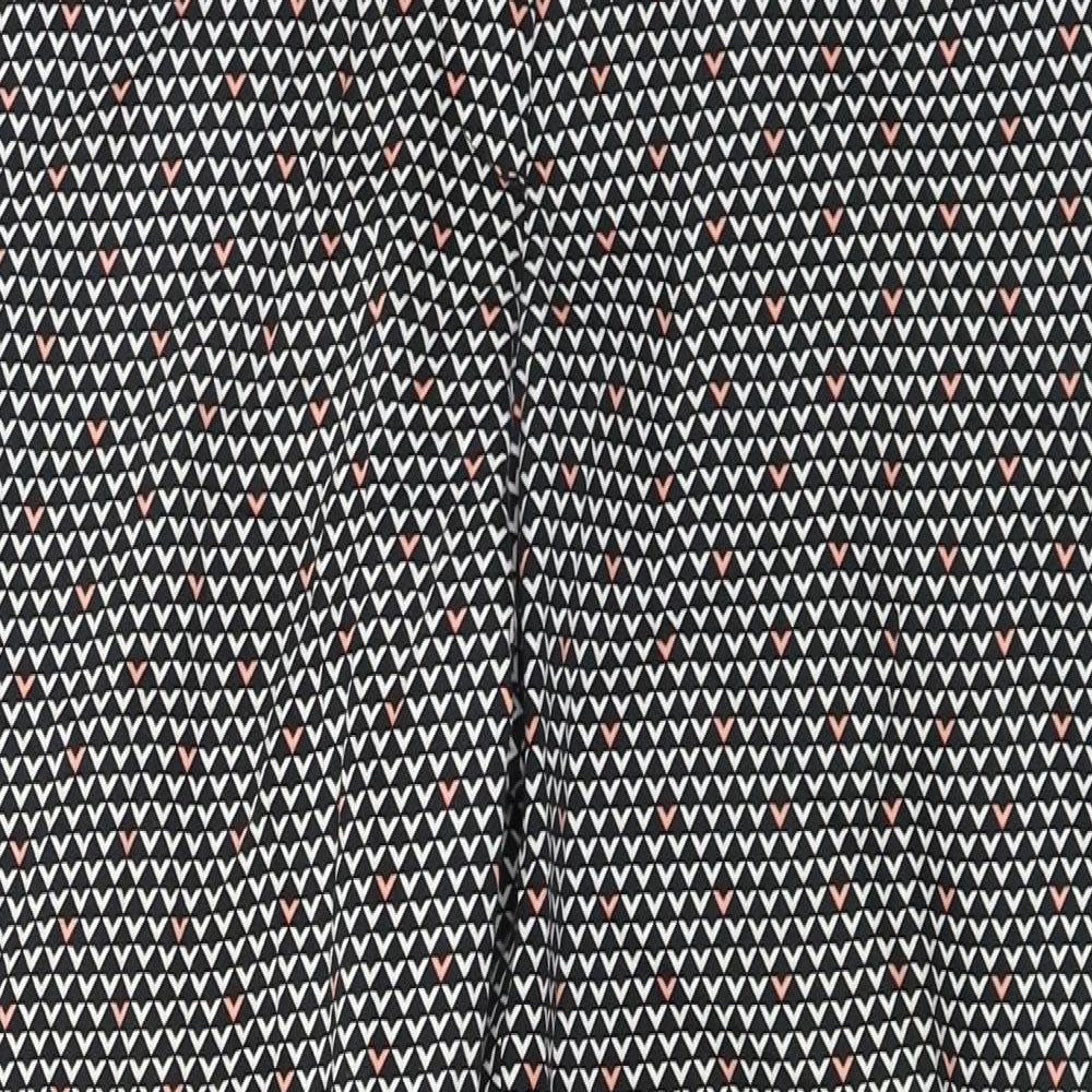 Marks and Spencer Womens Black Herringbone  Trousers  Size 10 L22 in