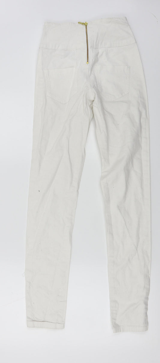 Pieces Womens White   Skinny Jeans Size 24 in L28 in
