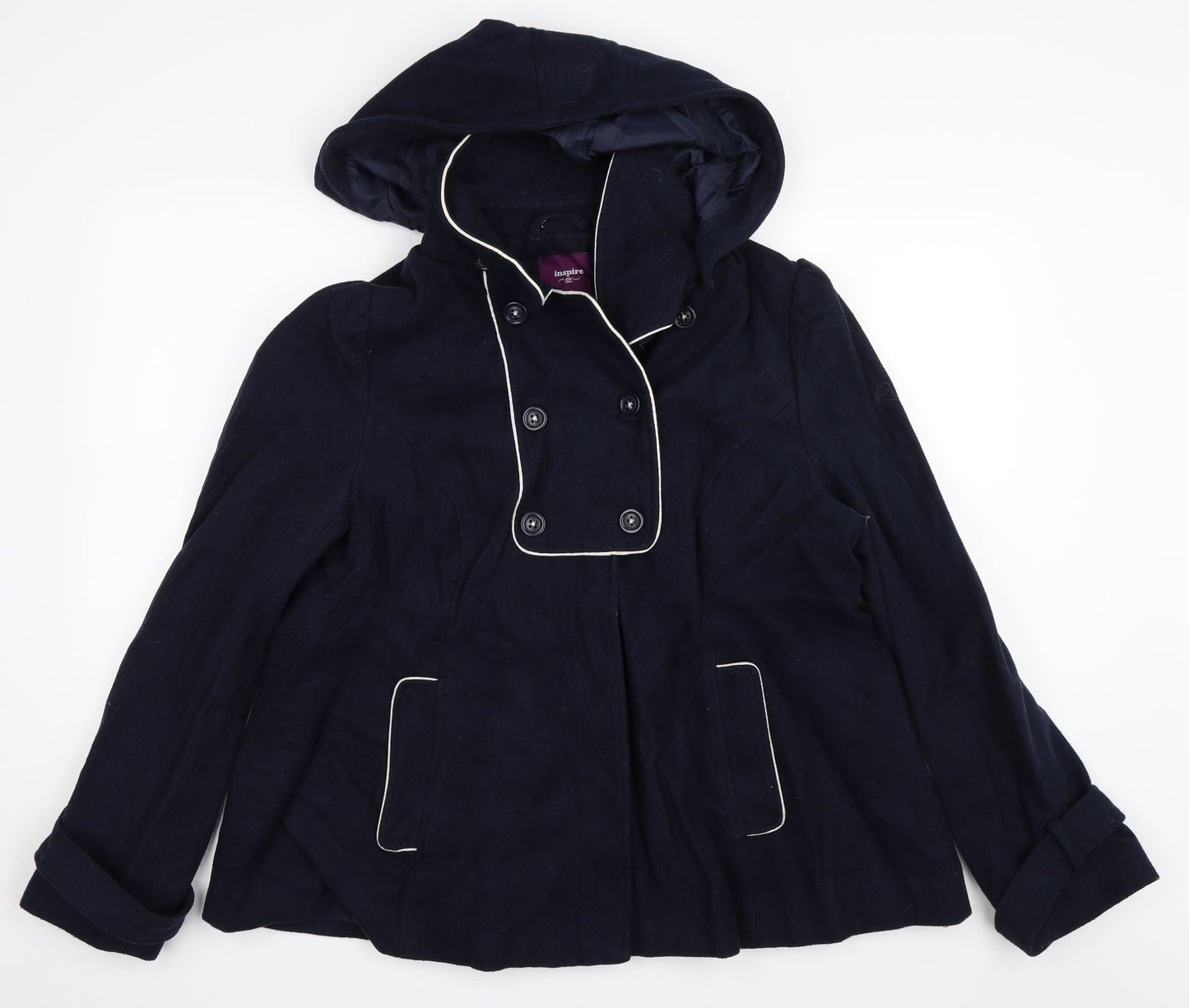 New Look Womens Blue   Overcoat Coat Size 18