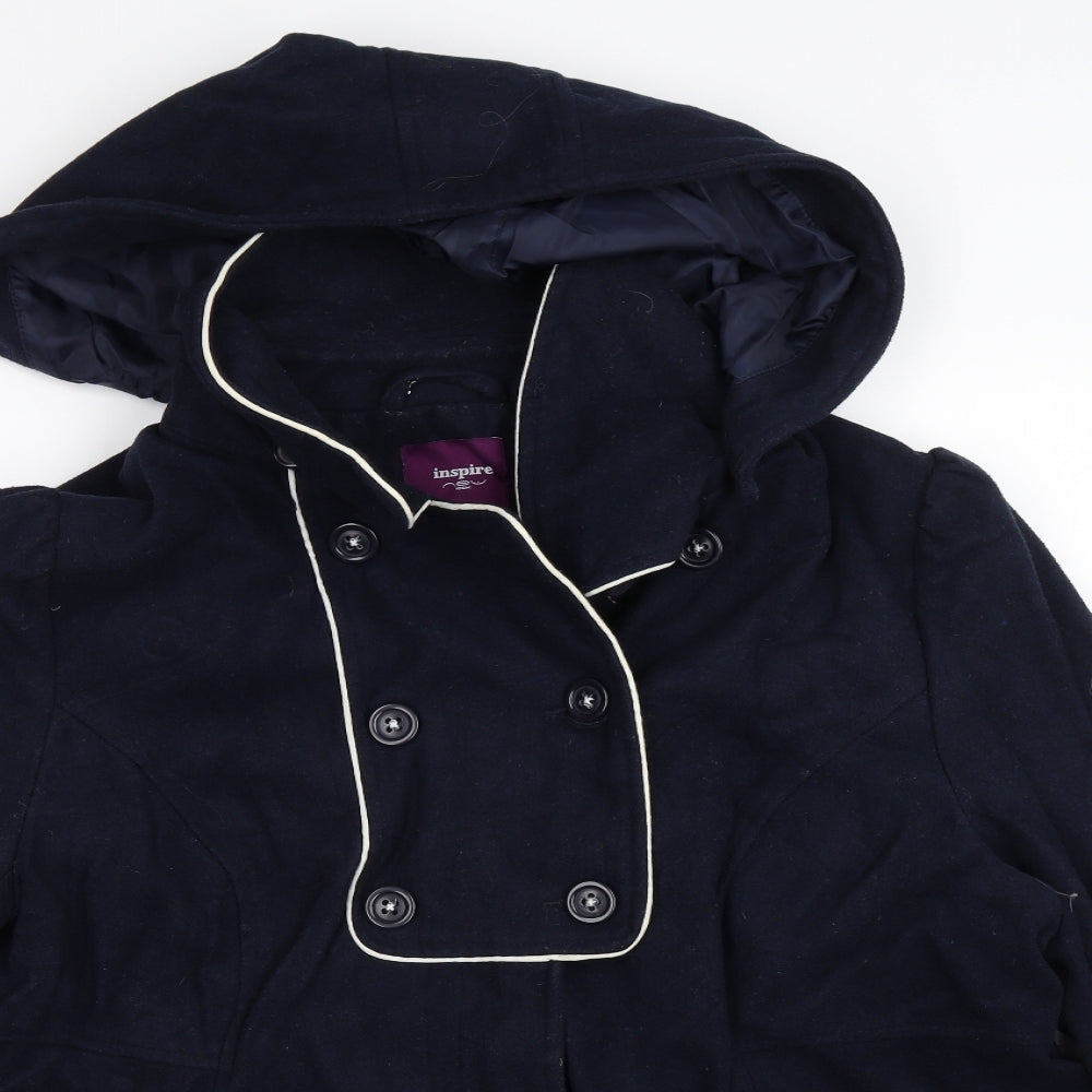 New Look Womens Blue   Overcoat Coat Size 18