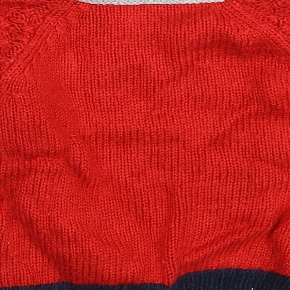 George Boys Red   Pullover Jumper Size 9-12 Months  - christmas
