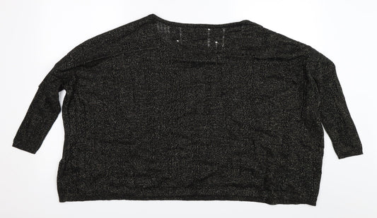 18 & East Womens Black   Pullover Jumper Size S