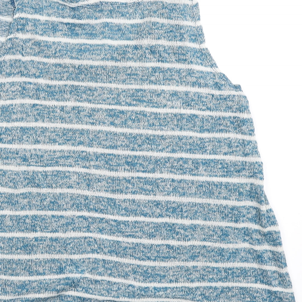 Preworn Womens Blue Striped  Basic Tank Size 14