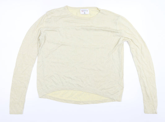 Compania Fantasia Womens Beige   Pullover Jumper Size S