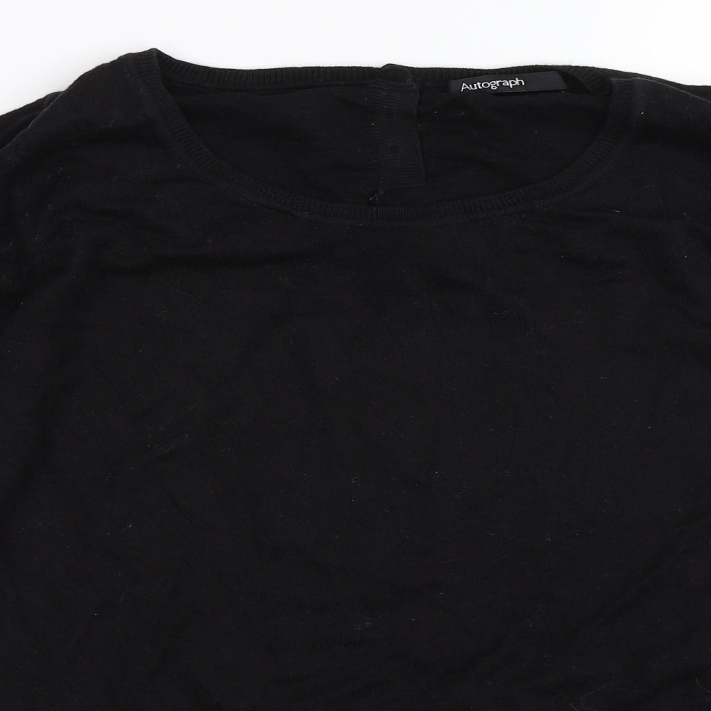 Autograph Womens Black   Pullover Jumper Size 10