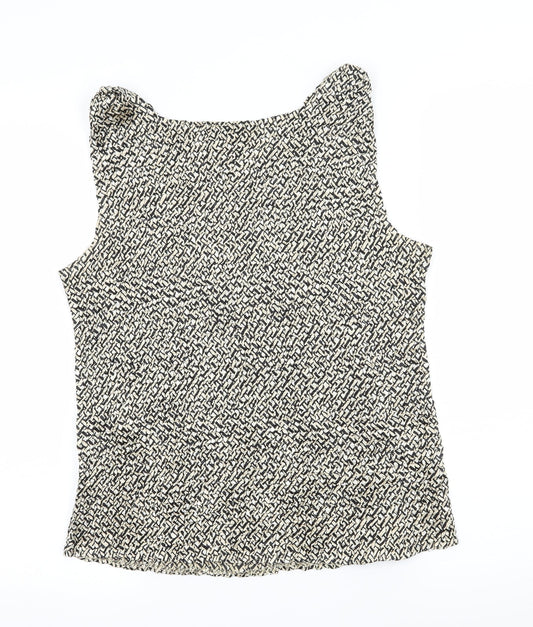 Casual Corner Annex Womens Beige Geometric  Basic Tank Size L