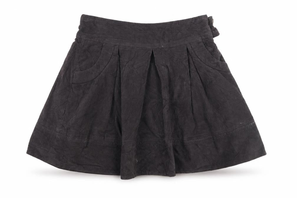 Zara Girls Grey  Corduroy Flare Skirt Size 9-10 Years