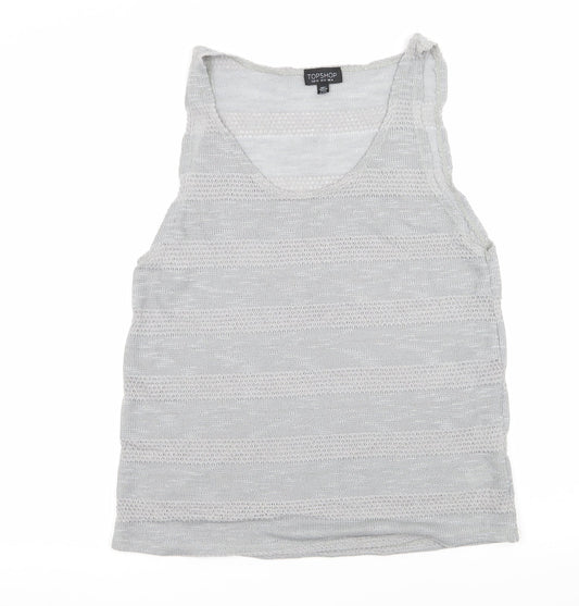 Topshop Womens Green  Knit Basic Tank Size 14