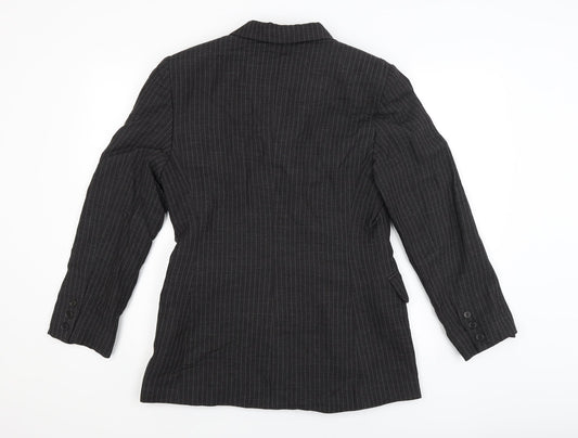 Preworn Womens Grey Spotted  Jacket Blazer Size 12