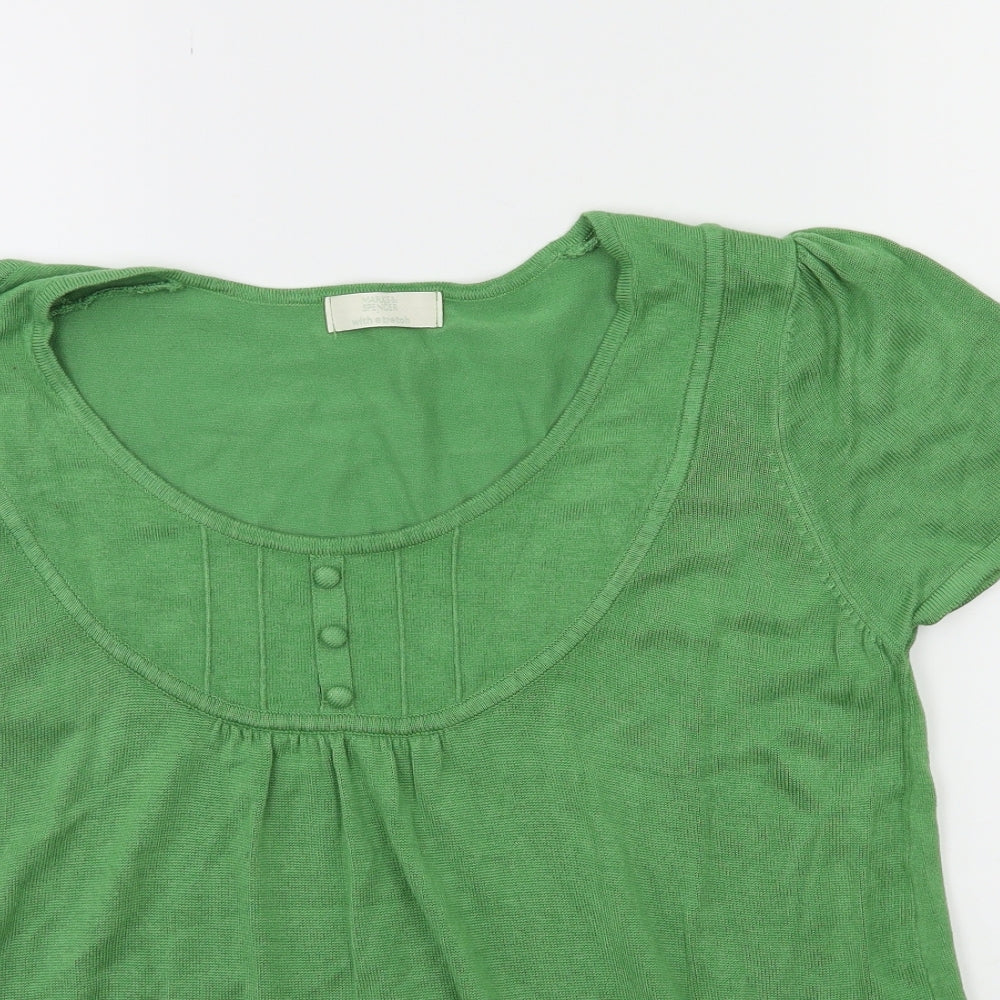 Marks and Spencer Womens Green  Knit Pullover Jumper Size 18