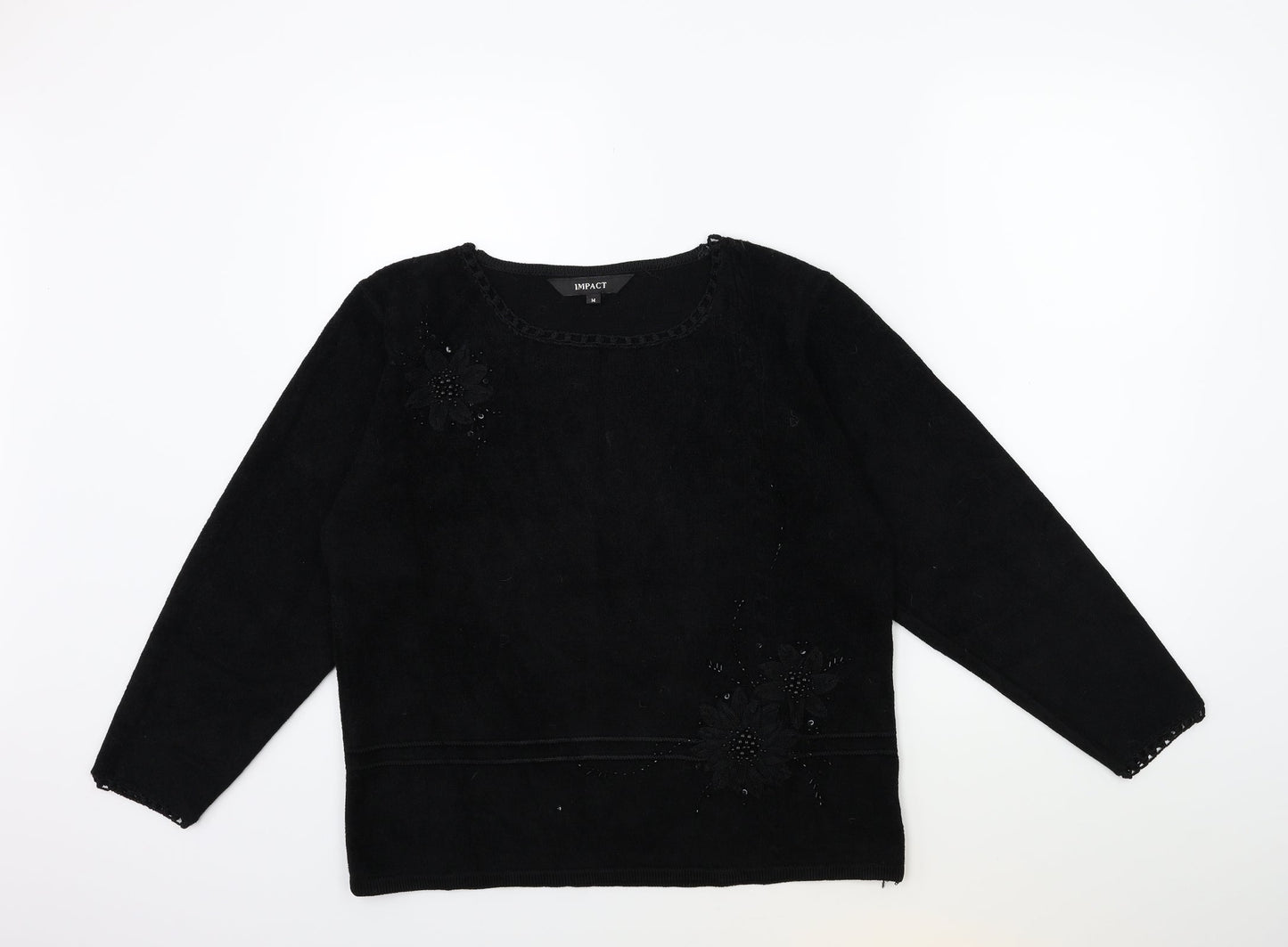 Impact Womens Blue  Knit Pullover Jumper Size M