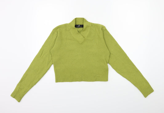 yf Womens Green  Knit Pullover Jumper Size M