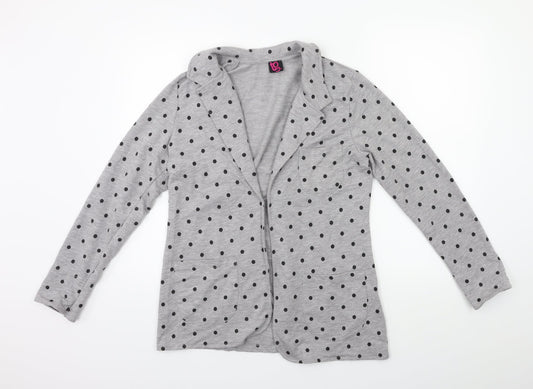 TG Womens Grey Polka Dot  Jacket Blazer Size 14