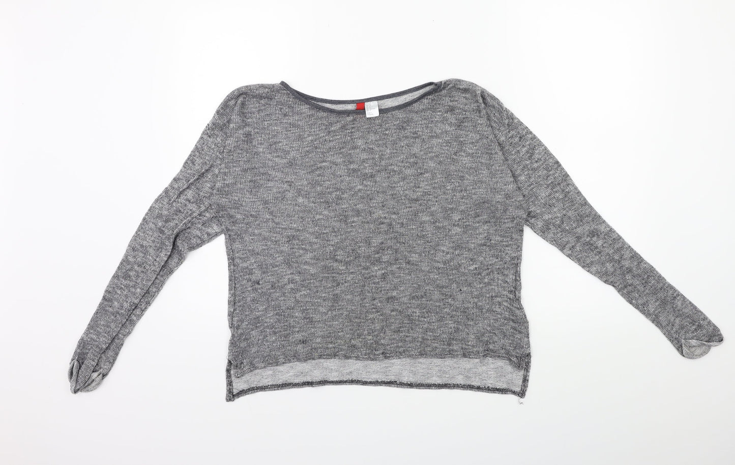 H&M Womens Grey  Knit Pullover Jumper Size 10