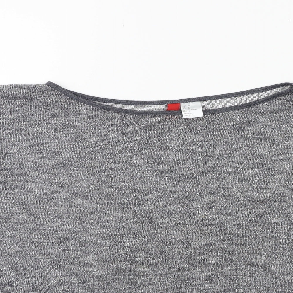 H&M Womens Grey  Knit Pullover Jumper Size 10