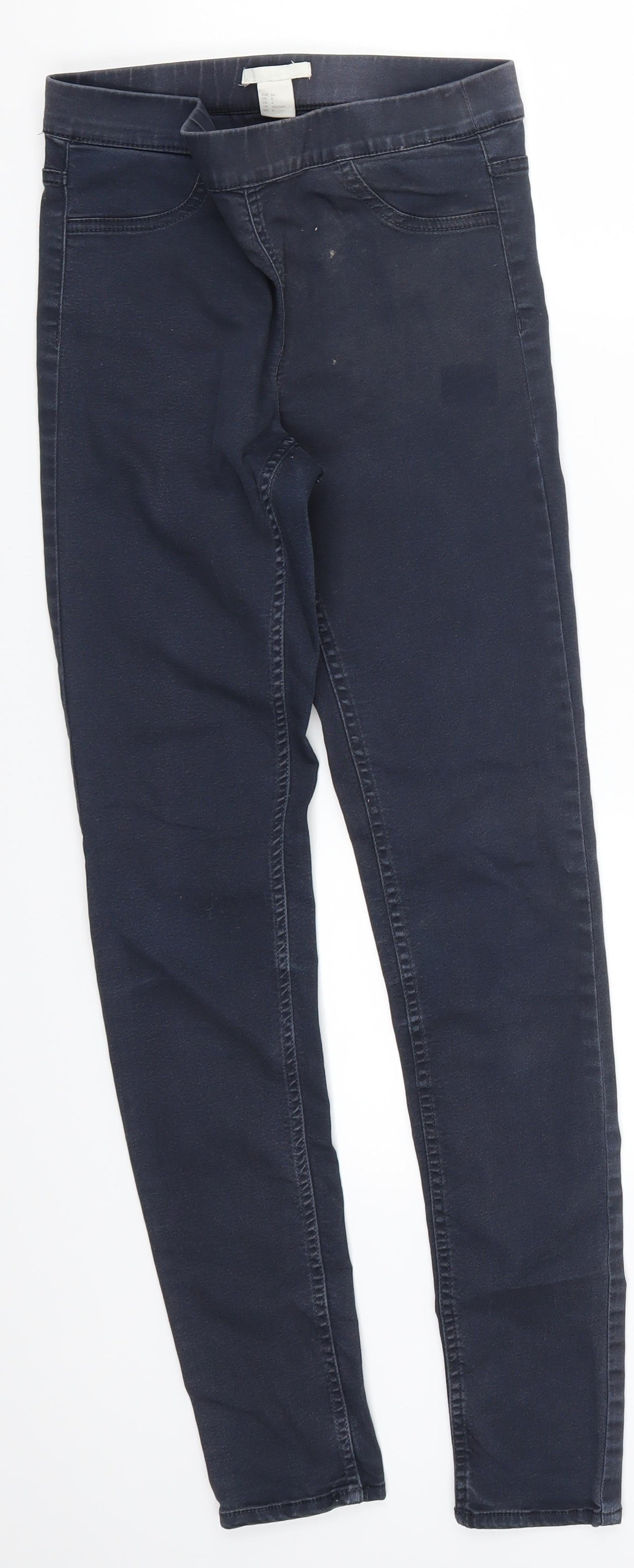 H&M Womens Blue  Denim Jegging Jeans Size 6 L27 in