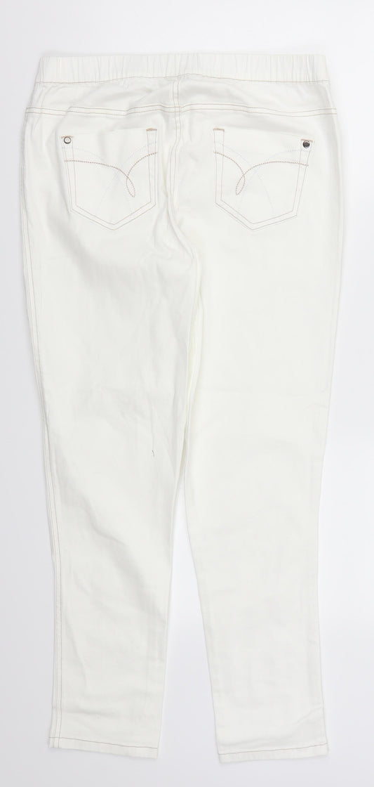 Preworn Womens White  Denim Jegging Jeans Size 30 in L26 in