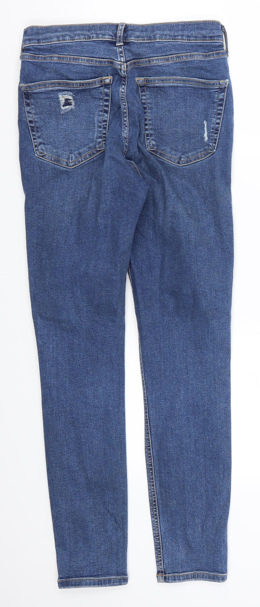 Topshop Womens Blue  Denim Skinny Jeans Size 28 in L28 in