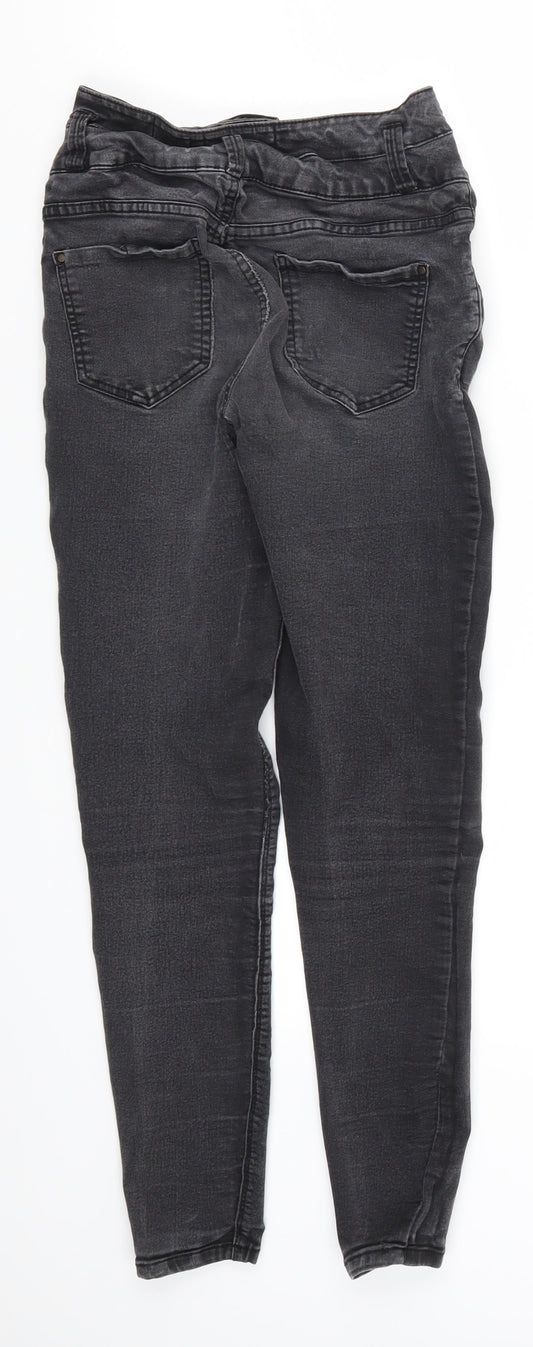 New Look Womens Grey  Denim Skinny Jeans Size 8 L26 in