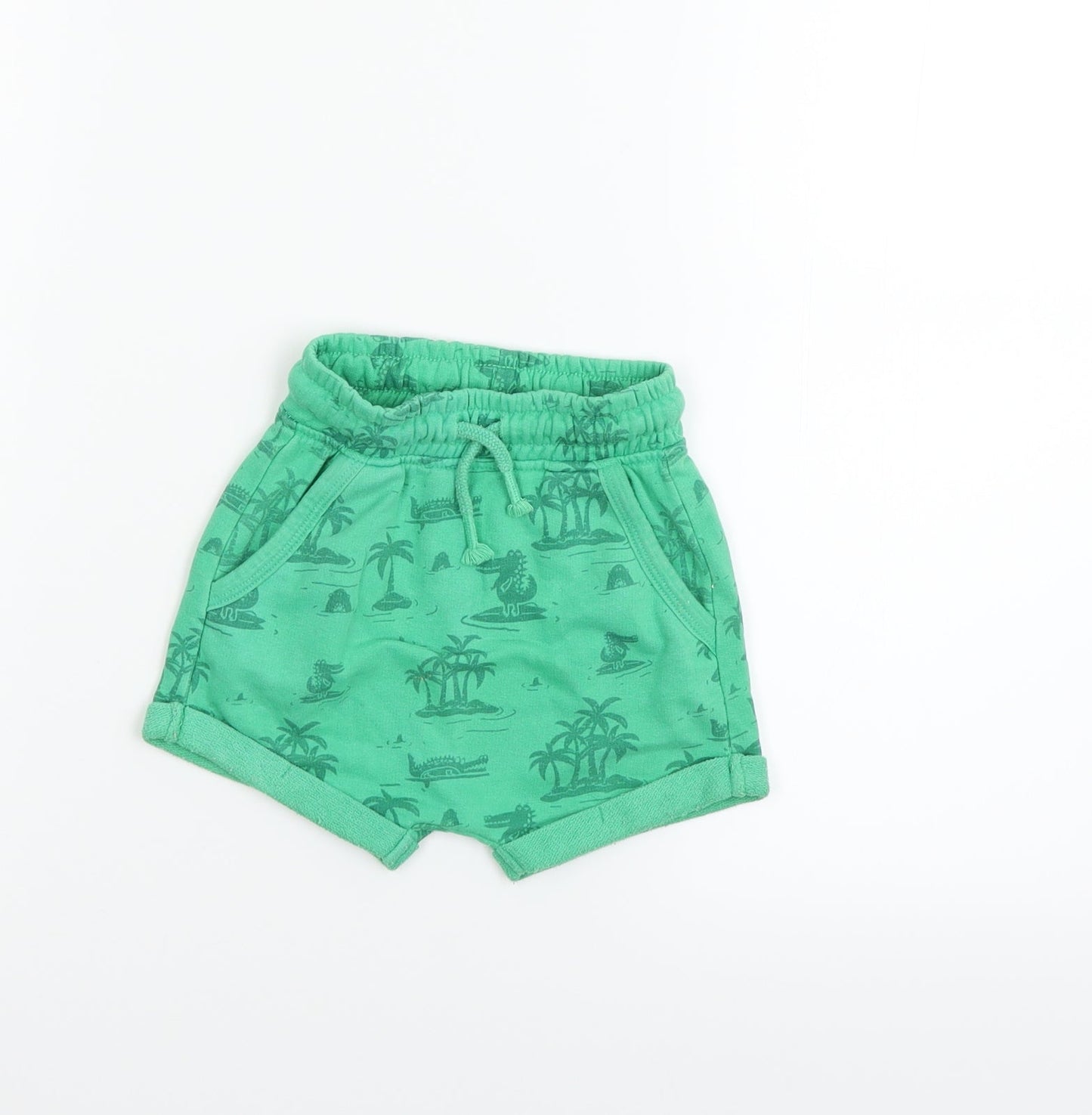 George Boys Green   Cropped Trousers Size 12-18 Months