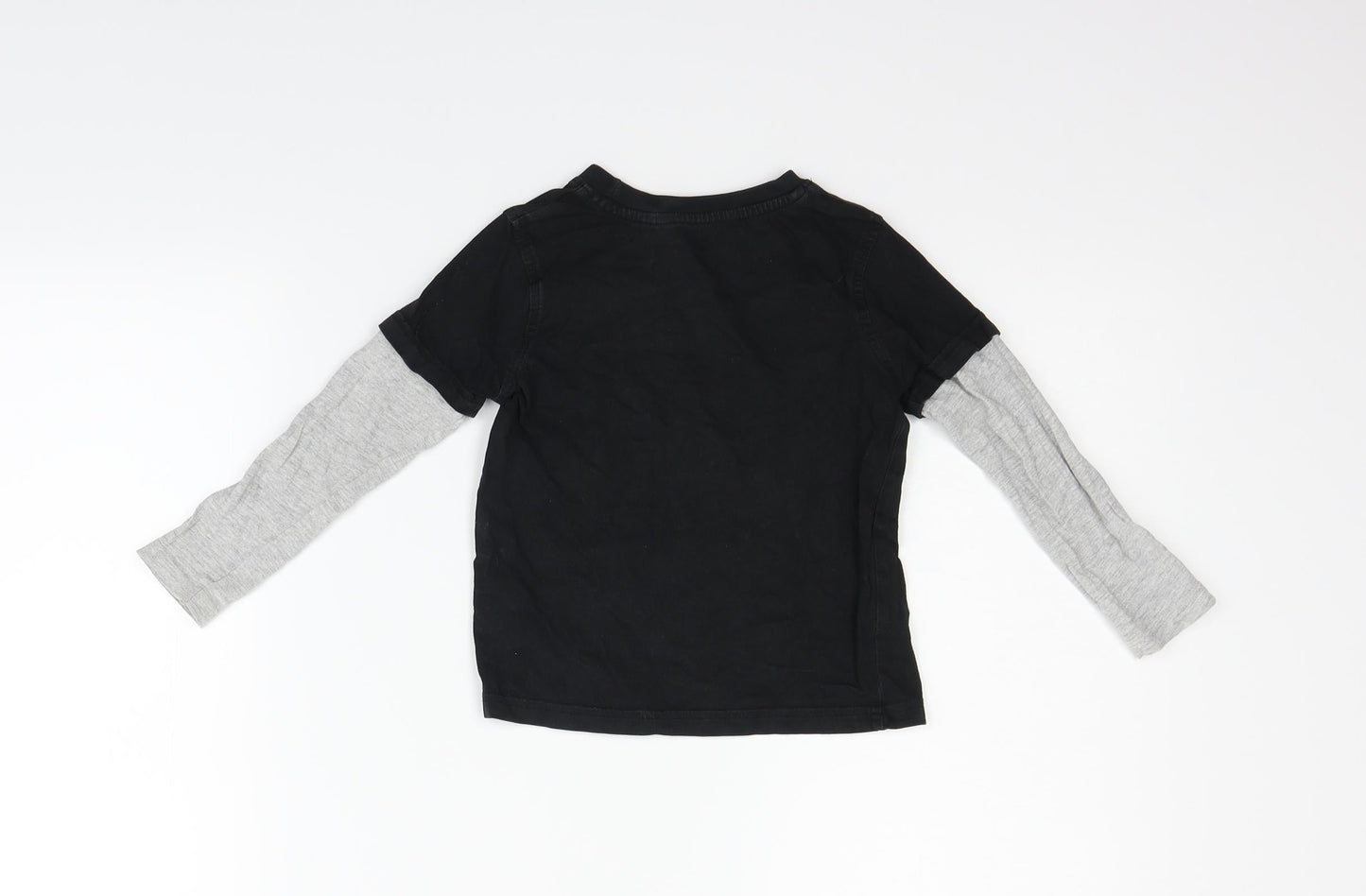 George Girls Black   Basic T-Shirt Size 2-3 Years