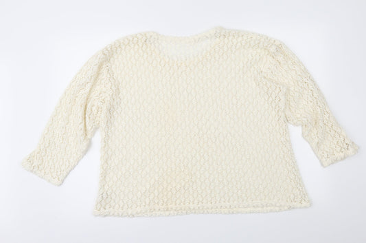 Preworn Womens Ivory  Lace Pullover Jumper Size S