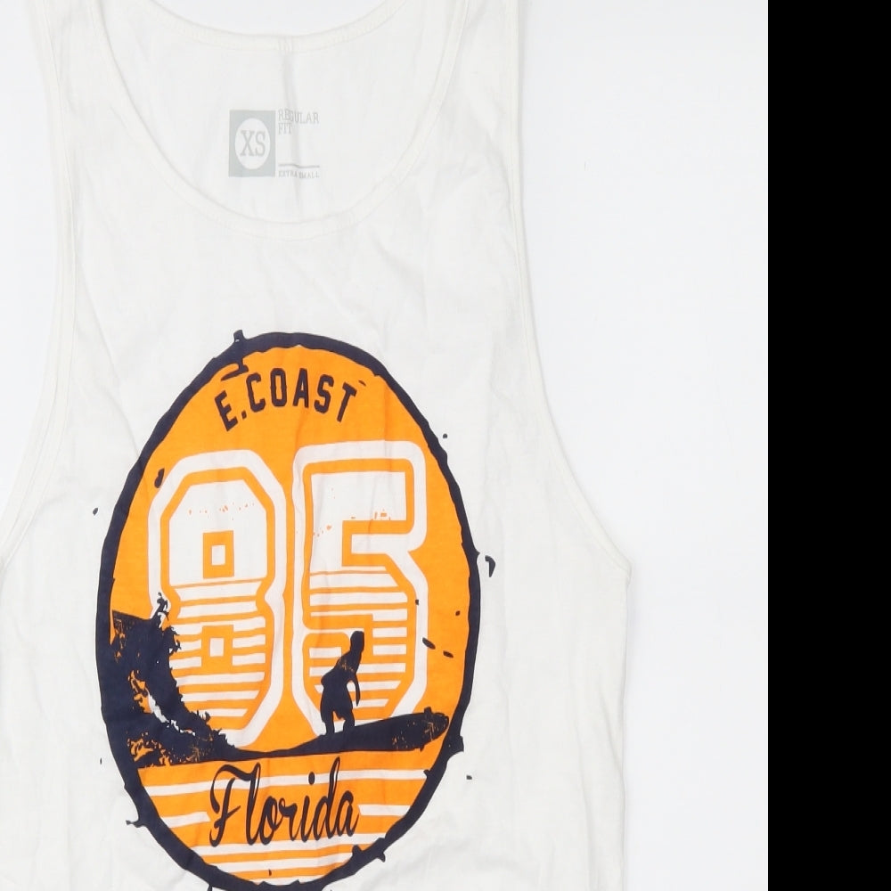 Cedar Wood State Mens White    T-Shirt Size XS
