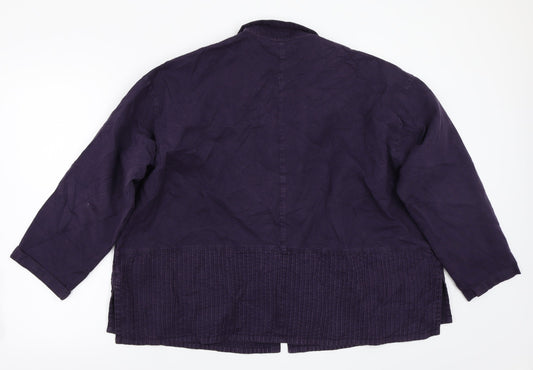 Preworn Womens Purple   Jacket Coat Size L