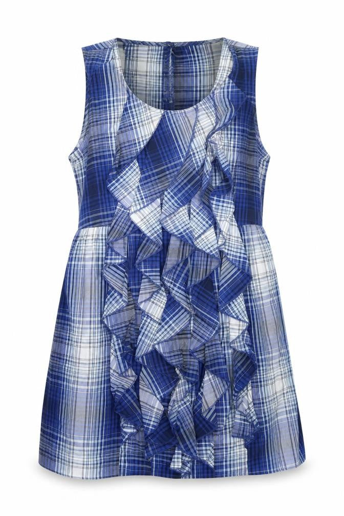Next Womens Blue Check  A-Line  Size 10