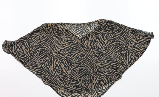 River Island Womens Brown Animal Print  Basic T-Shirt Size 8