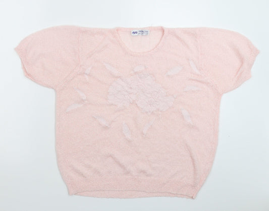 Princess Womens Pink  Knit Pullover Jumper Size 18