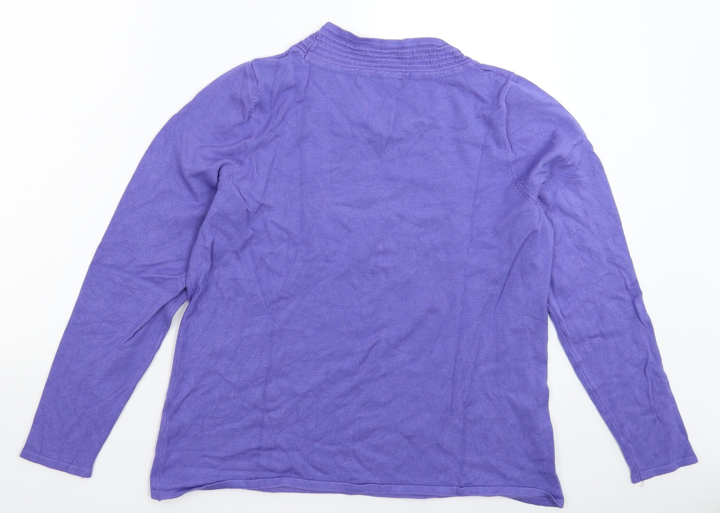 Bonmarché Womens Purple  Knit Pullover Jumper Size M