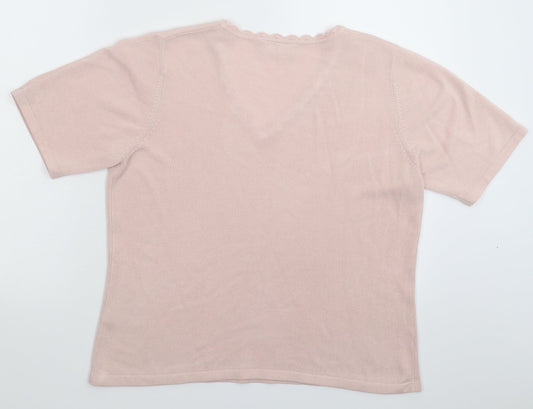 BHS Womens Pink  Knit Pullover Jumper Size 16