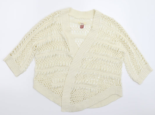 Falmer Womens White  Knit Pullover Jumper Size M
