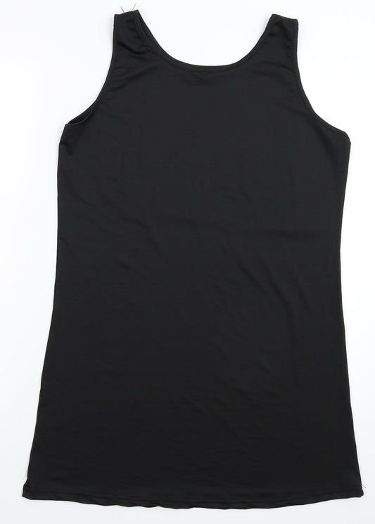 Preworn Womens Black   Tank Dress  Size L