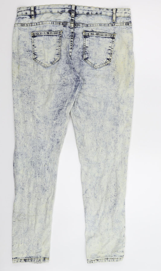 Preworn Womens Blue  Denim Skinny Jeans Size L L28 in
