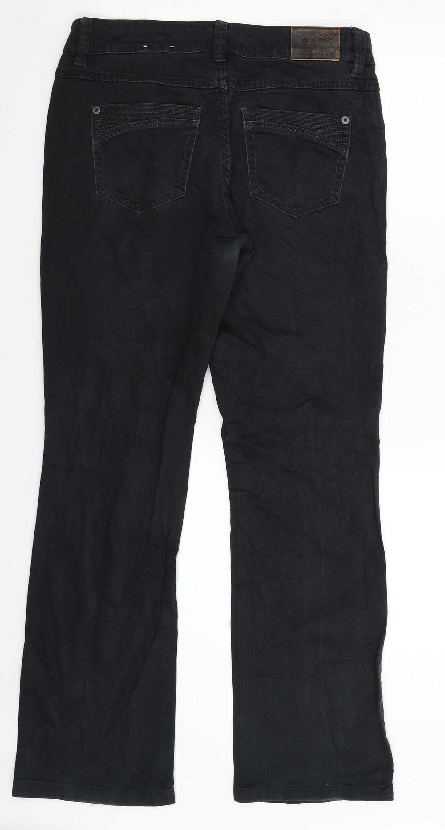 Esprit Womens Black  Denim Bootcut Jeans Size 30 in L31 in