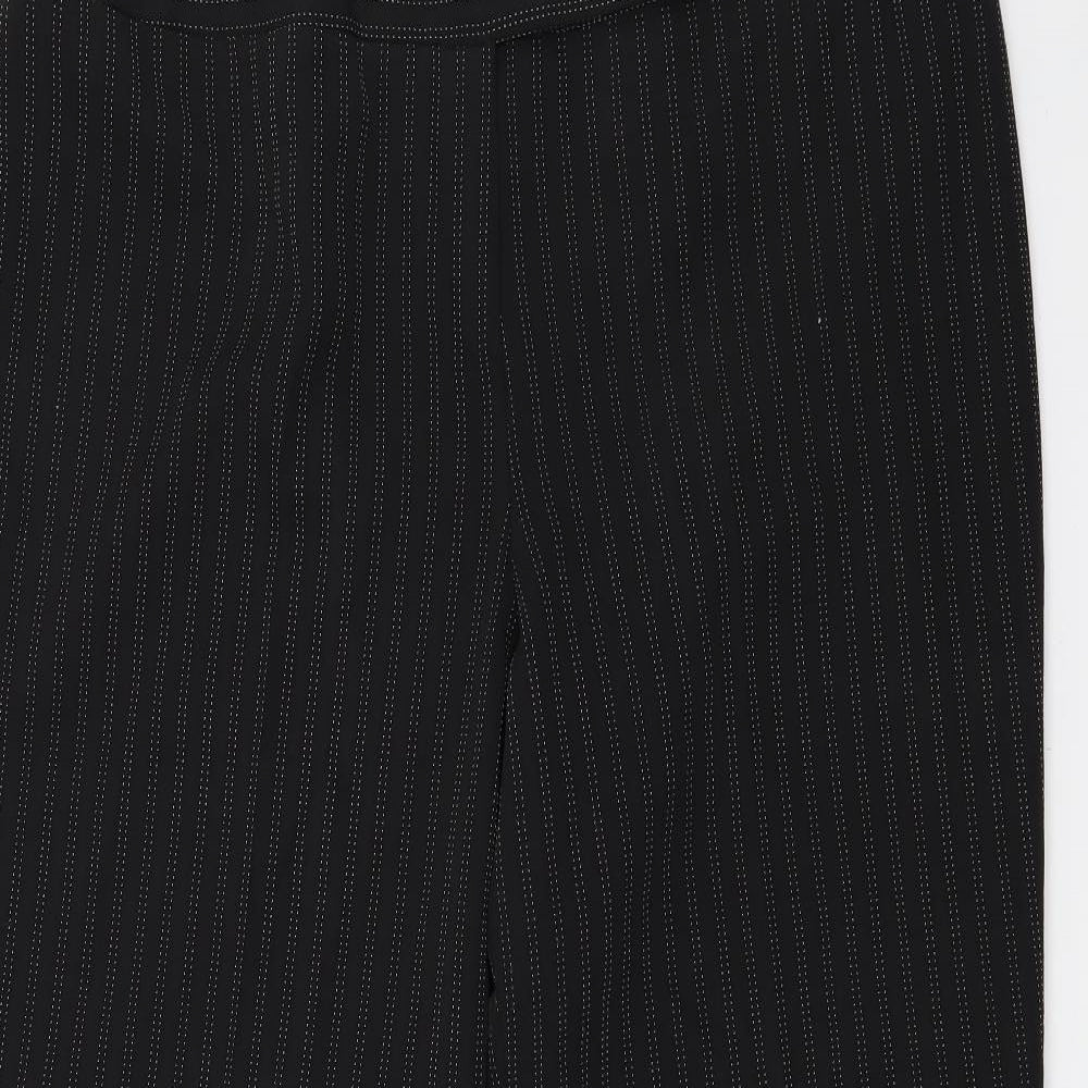 essence Womens Black Striped  Trousers  Size 18 L27 in
