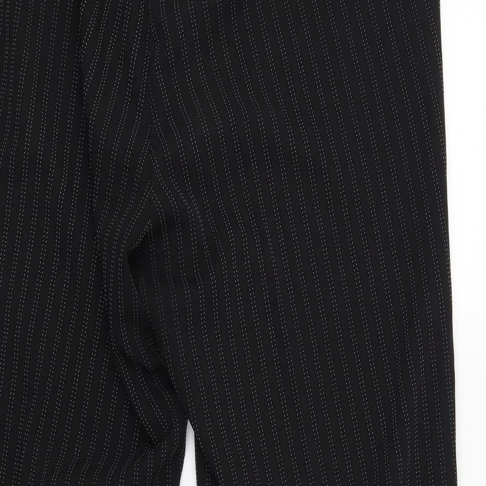 essence Womens Black Striped  Trousers  Size 18 L27 in