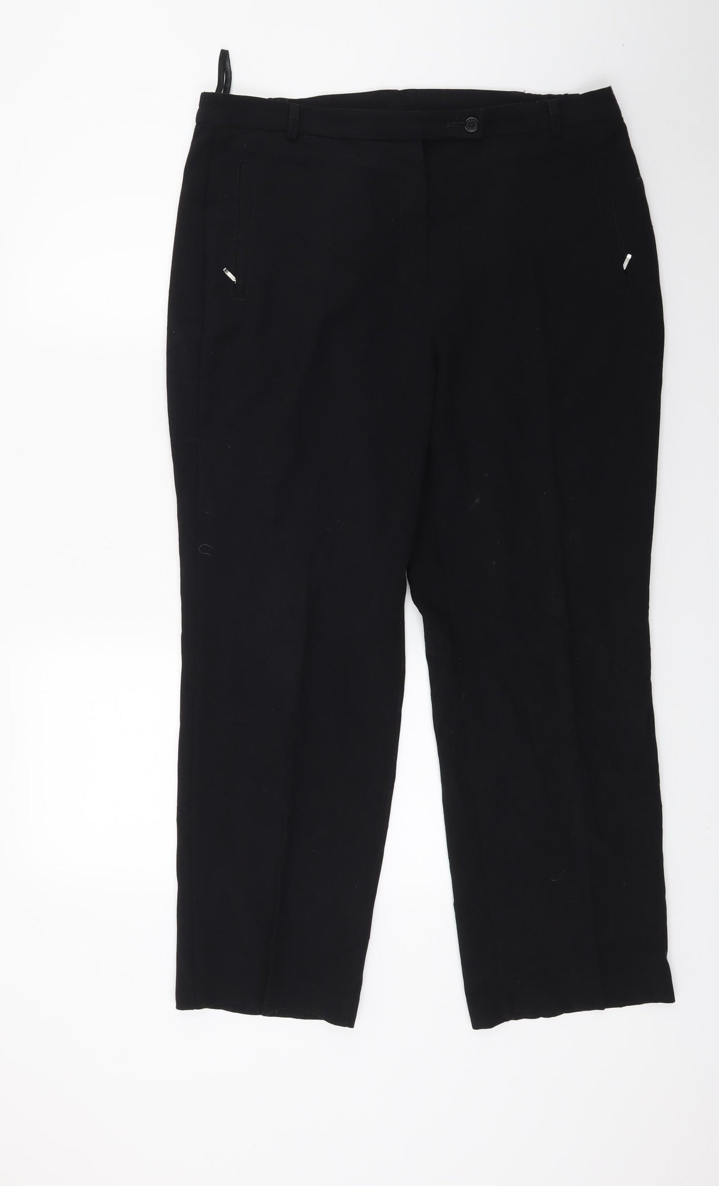 Marks and Spencer Womens Black   Trousers  Size 14 L24 in