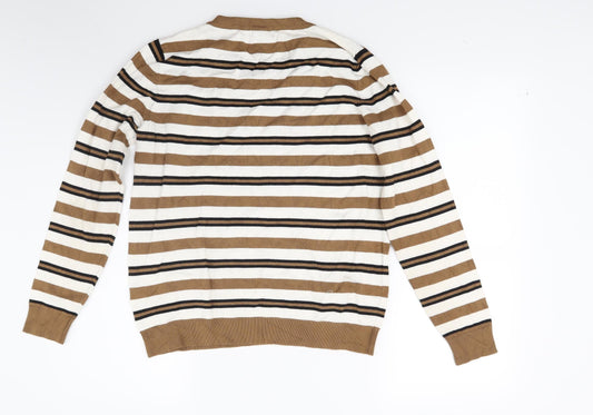 M&Co Womens Brown  Knit Pullover Jumper Size 14