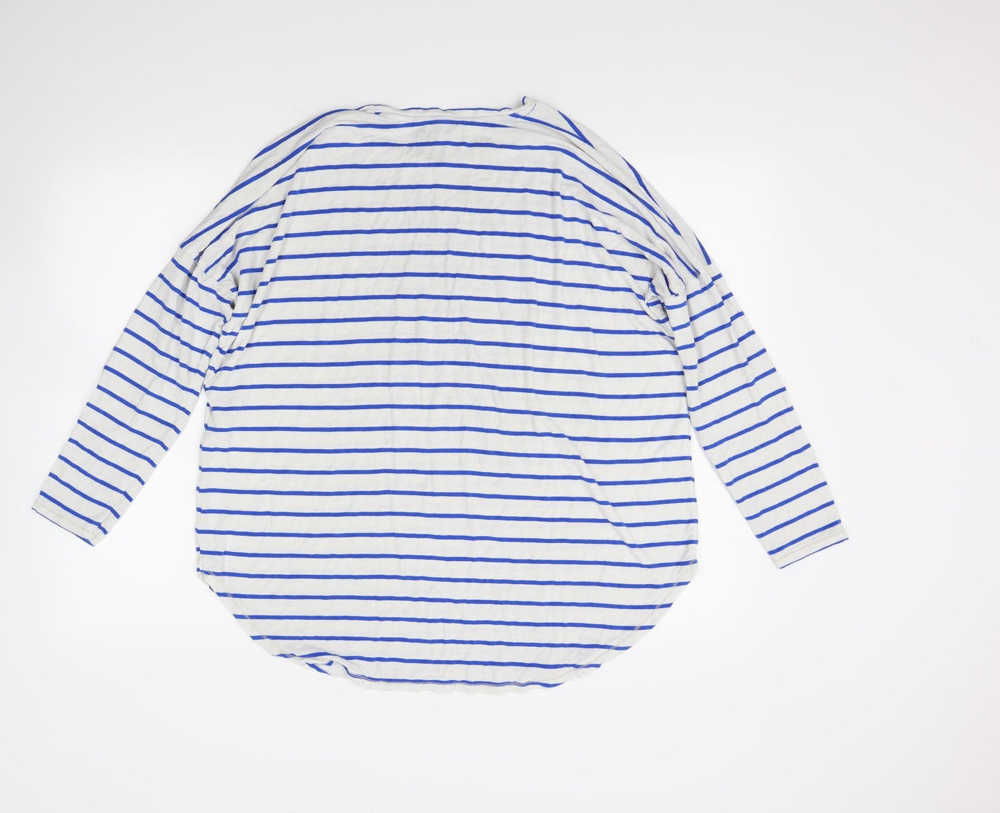 Capsule Womens White Striped  Pullover Jumper Size 14