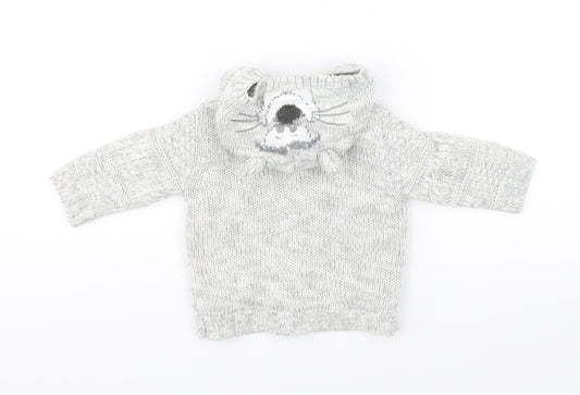 George Baby Grey   Pullover Jumper Size 3-6 Months  - Tigger