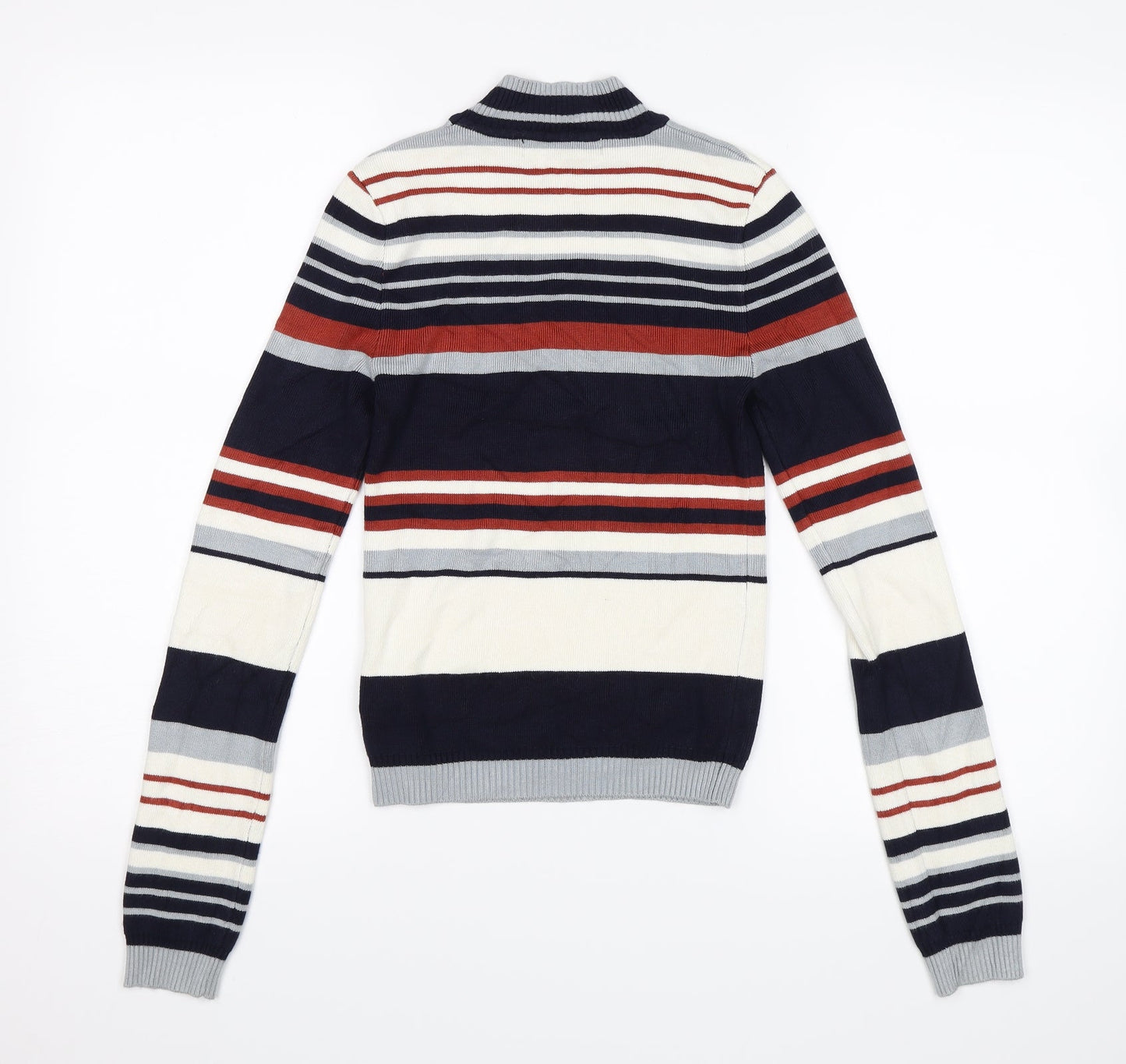 FOREVER 21 Womens White Striped  Pullover Jumper Size S